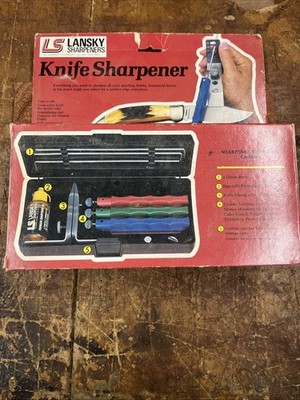 Lansky Knife Sharpening System Kit with 3 Stones, Case, and Manual