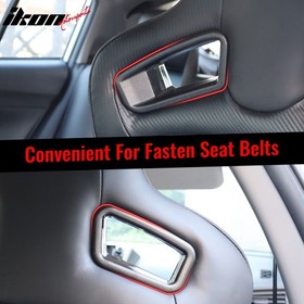 Pair Seat Headrest CFL BK PU Rod Dia 14mm Space 140mm For Civic/BMW 3 Serise