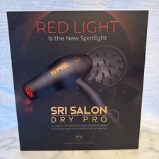 Skin Research Institute (SRI) Salon Dry Pro Infrared Hair Dryer - red light. NEW
