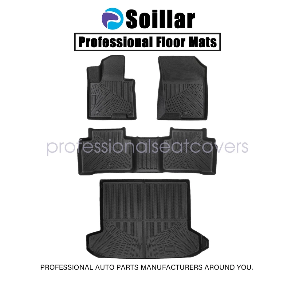 For 2022-2025 Hyundai Tucson All Weather TPE Floor Mats Trunk Cargo Liner 4PCS - Изображение 2 из 4