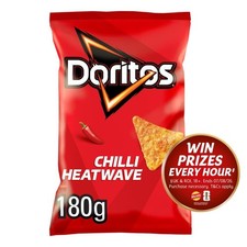Doritos Chilli Heatwave Tortilla Chips Sharing Bag Crisps 180g x 12 Packs