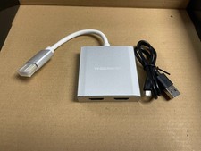 Displayport to Dual HDMI MST DP to 2 HDMI Converter Adapter 4K Laptop Desktop