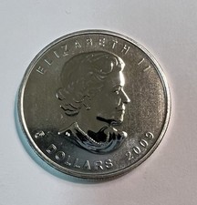 2009 Silver Proof Canadian Maple Leaf .9999 Fine $5 Coin In Capsule, Authentic