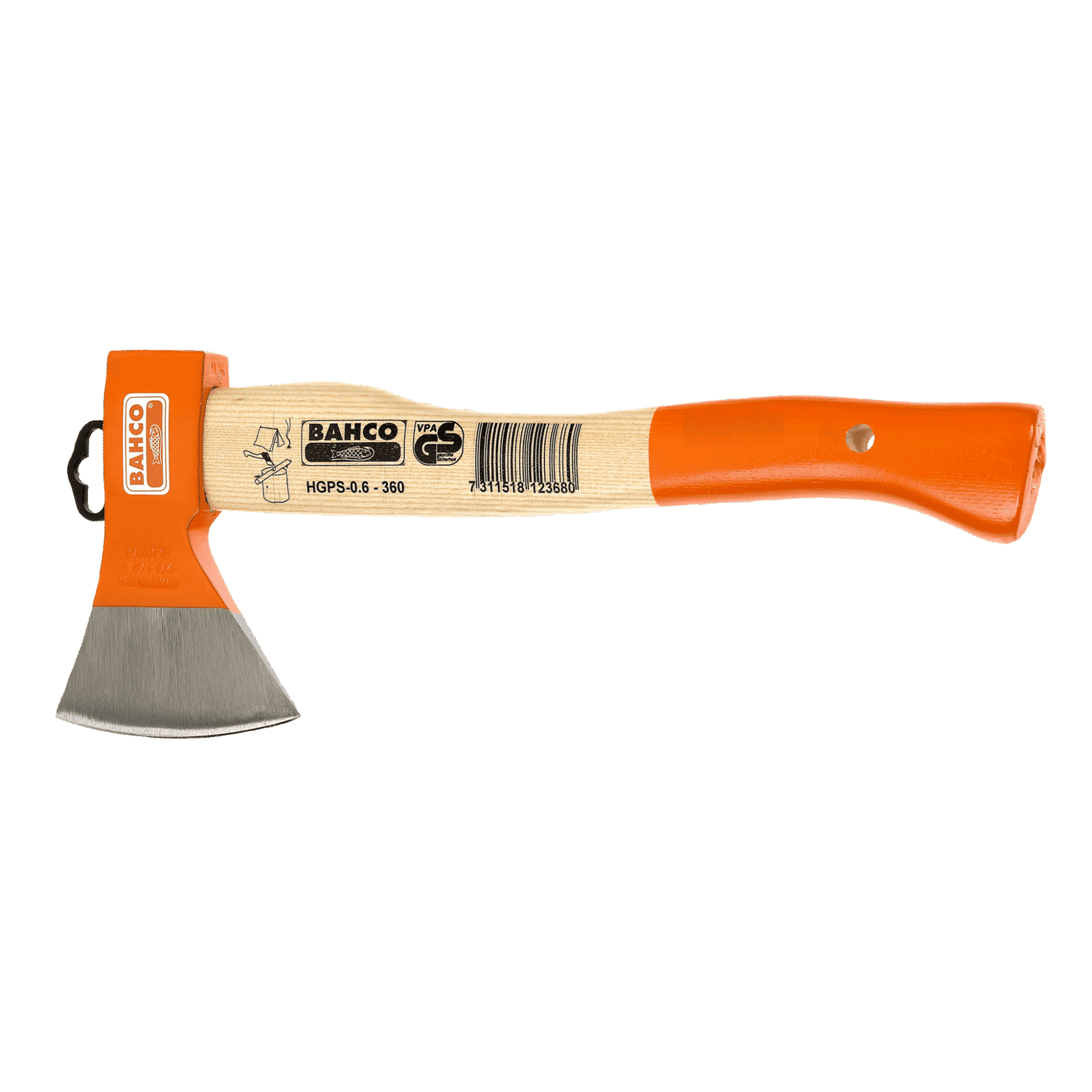 Bahco HGPS-0.6-360 Camping Axe With Curved Ash Wood Handle