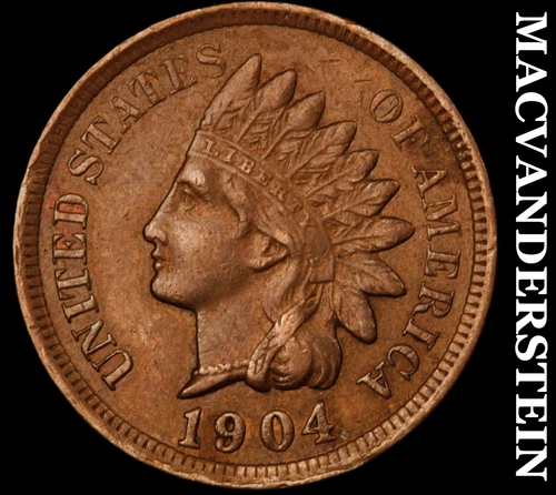 1904 Indian Head Cent-Extra Fine ++ Scarce Better Date No Reserve #i6530