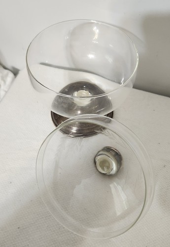 Piatto caramelle Maurice Duchin Creation in argento sterling pesato e vetro inciso - Foto 3 di 4