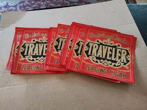 Lot Of 22 TRAVELER - CIGAR Box Outer LABELS The National Smoke Leading Cigar New