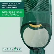 Sportello Unità Filtro Compatibile per Folletto VK140 Porta Sacchetto, no originale Sportello Unità Filtro Compatibile per Folletto VK140 Porta Sacchetto, no originale