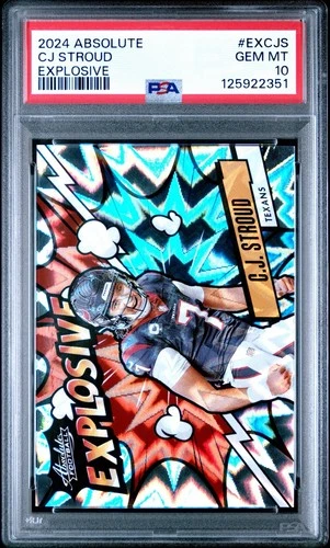 CJ Stroud Explosive SSP PSA 10 GEM MINT 2024 Absolute Low Pop