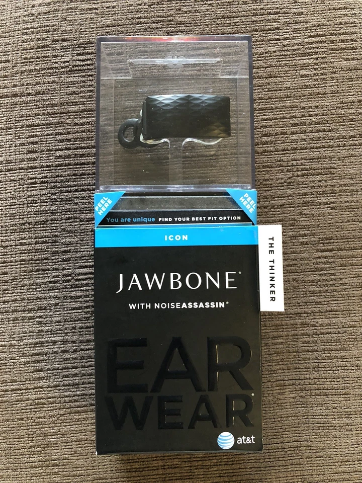 New! Jawbone ICON "The Thinker" Black w/Noise Assassin Bluetooth Headset - Image 3 of 4