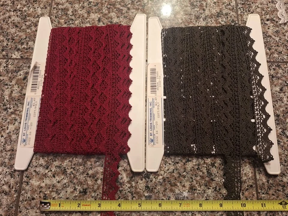 BONITO LOTE ADORNOS VINTAGE AÑOS 90 ST. LOUIS - ¡MUCHOS CORDONES DE ALGODÓN! 104 yardas totales! Foto 2 de 4