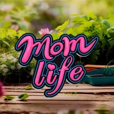 Mom life Pink  Bogg Bag Beach charm tote bag charm New 3 Inch