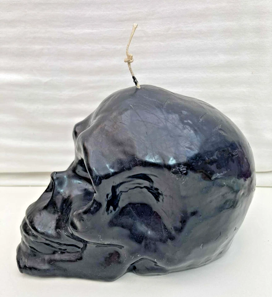 Gothic Skull Candle XXL Black Halloween Home Decoration 2.620kg MGWAX - image 3 of 4