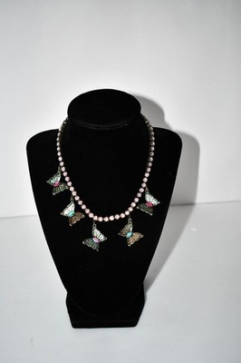 Betsey Johnson Boho Butterfly Novelty Bib Tennis Statement Necklace #518983BRS96