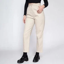 Liz Claiborne Vintage High Waist Khaki Pants Trousers Straight Leg Neutral sz 10