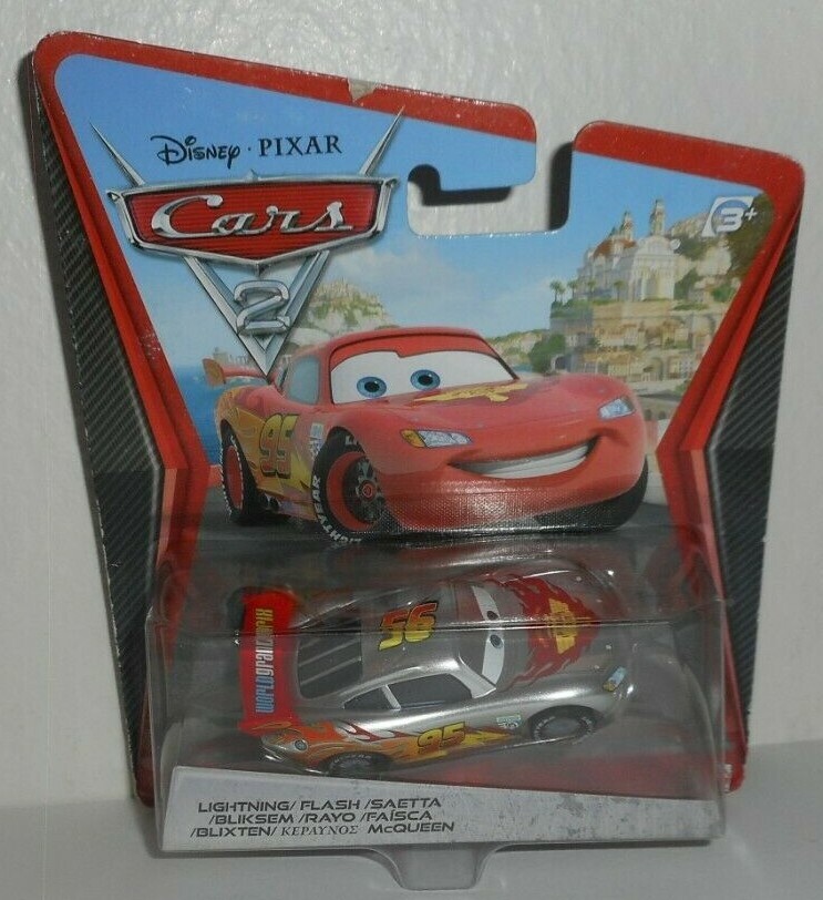 Disney Pixar Cars 2 Movie 155 Die Cast Car Silver Racer Lightning