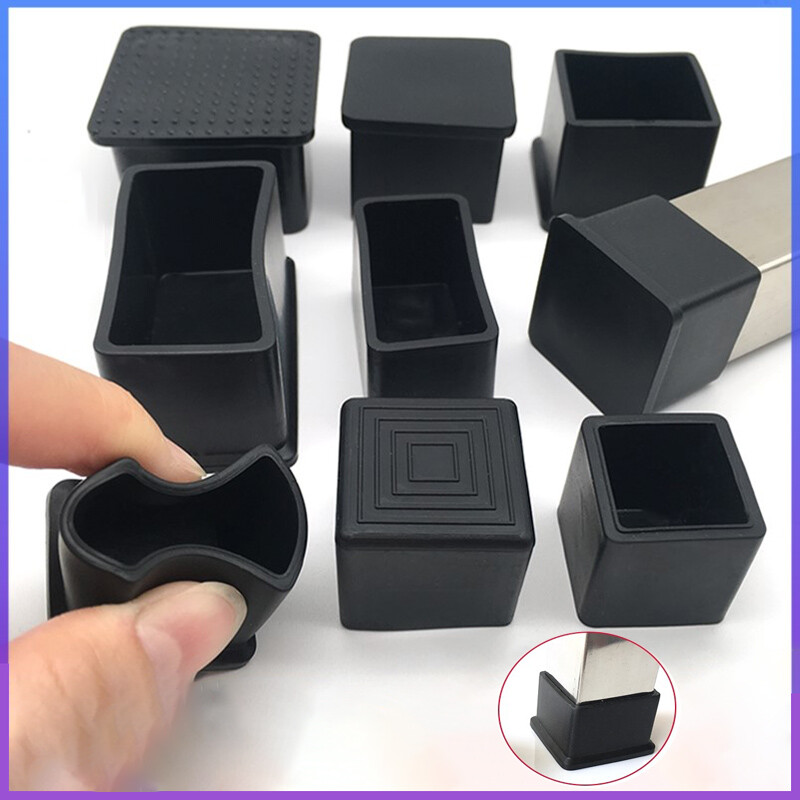 Square/Rectangle Rubber Chair Ferrule AntiScratch Floor Protector Table Feet Cap
