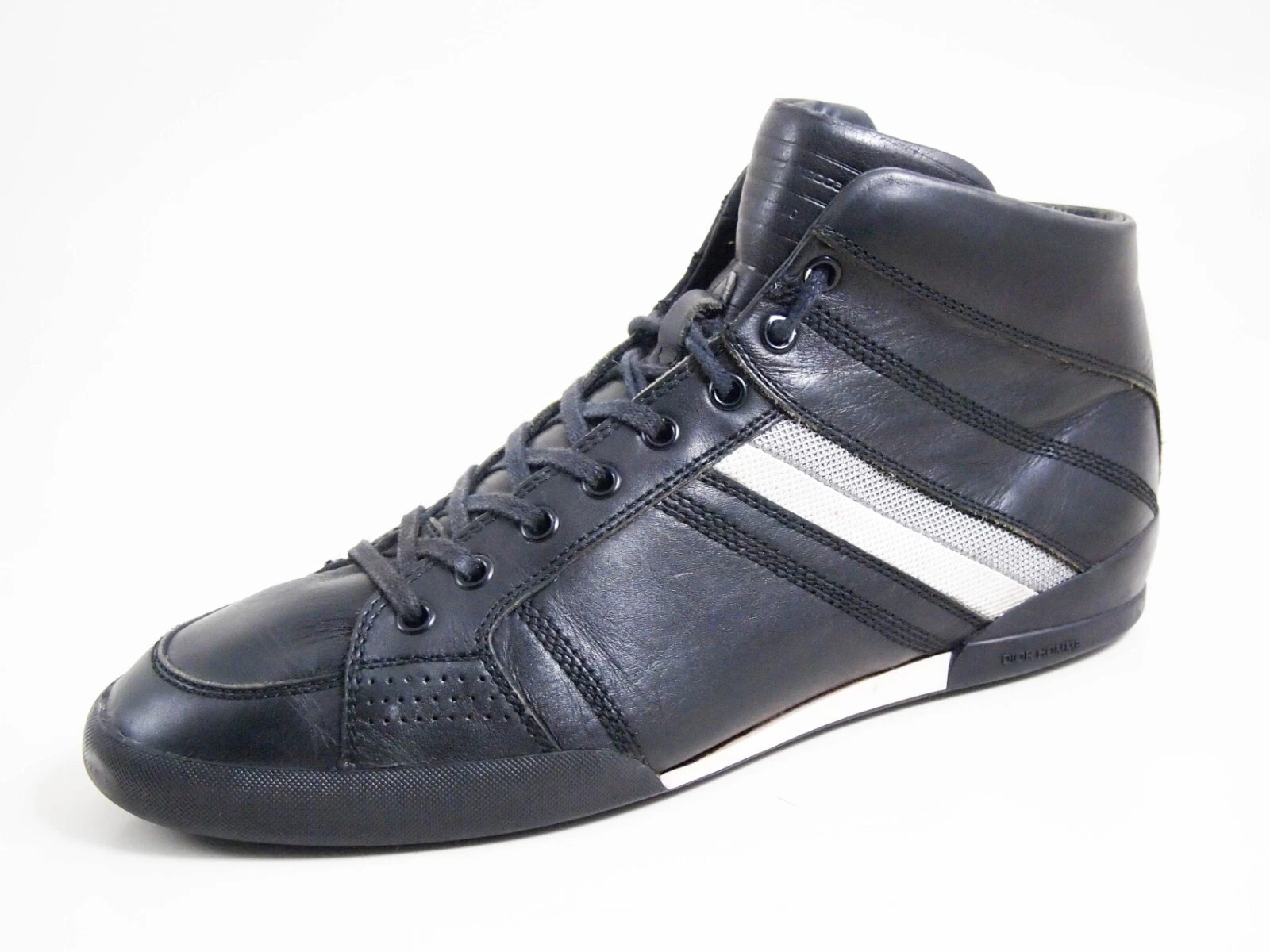 Baskets hautes Dior Homme cuir noir chaussures homme taille UE 41 US 8