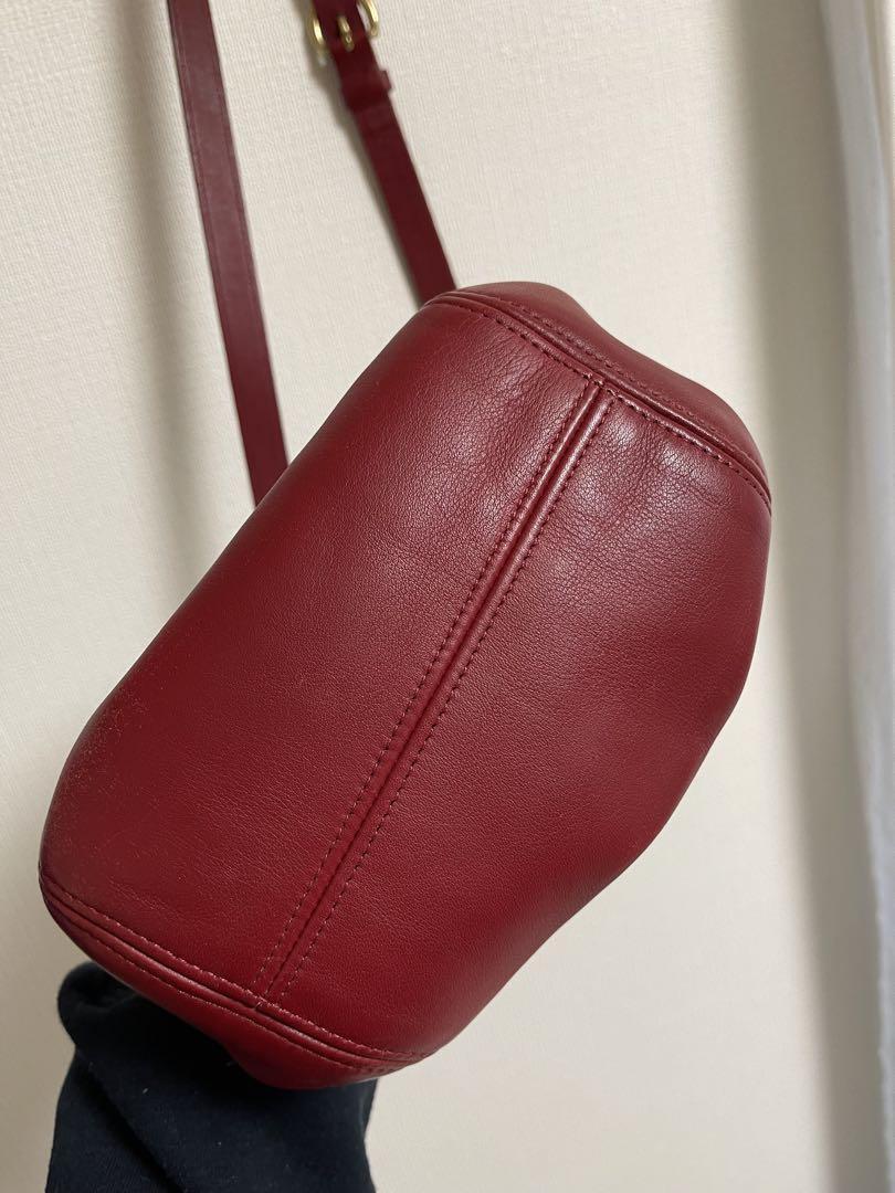 バッグ vintage coach purse shoulder red 4156 Old COACH 4156 shoulder bag Belted Pouch Drawstring type all