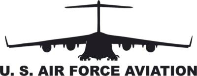 U. S. Air Force Aviation C-17 3 Mil Vinyl Sticker for a Car or Truck Window 