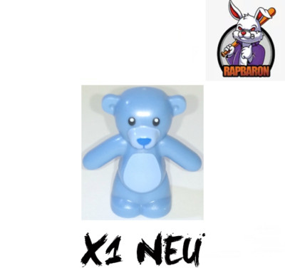 Lego    1x Bär   Teddy Bear   Blau   Tier Figur   Spielzeug   98382pb009   Neu