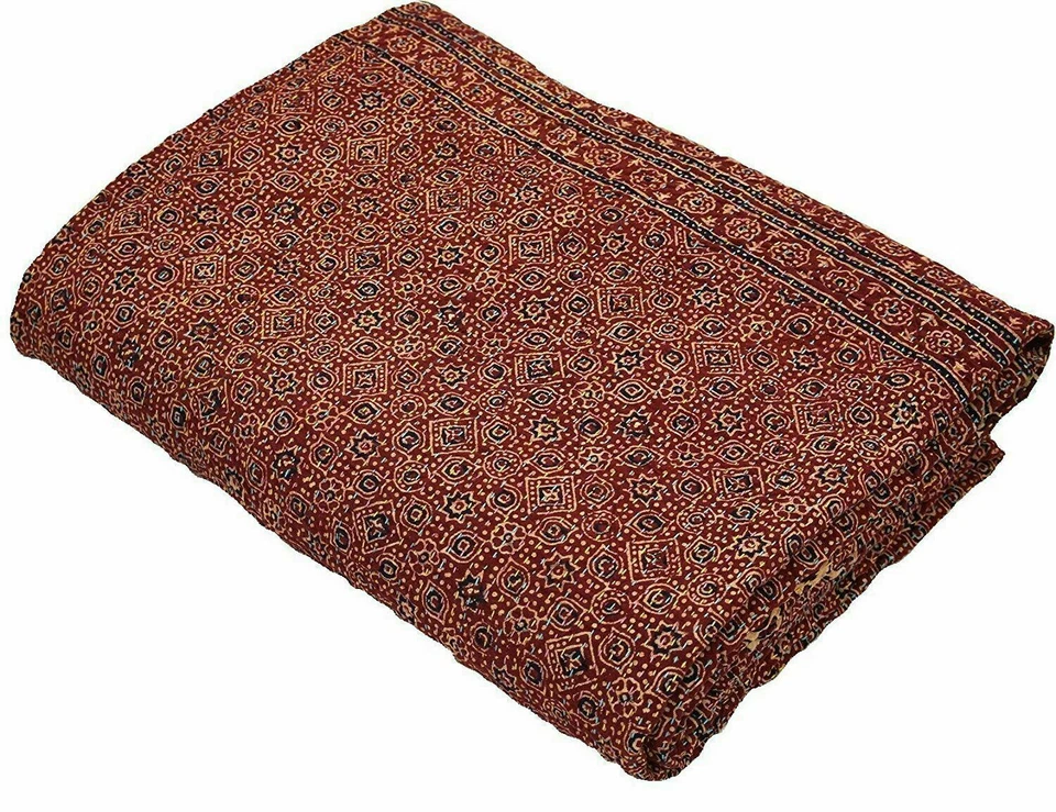Handmade Floral Kantha Embroidery Indian Hippie Bedspread Blanket Throw Boho - Image 3 of 4