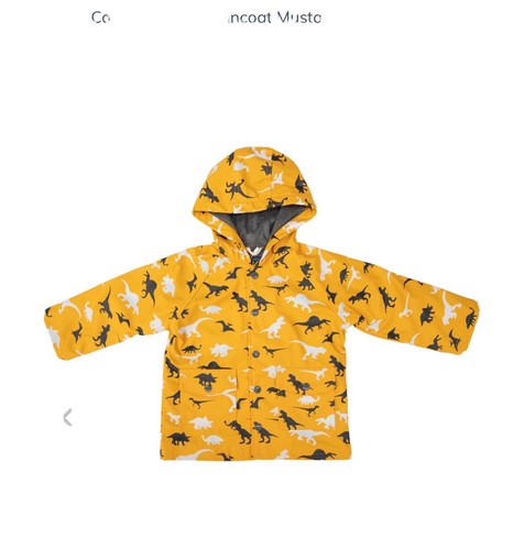 Dino Color Change Raincoat Mustard | eBay