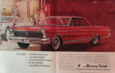 1964 Saturday Evening Post DOUBLE page Ad MERCURY Comet for 1965!
