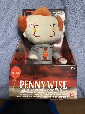 IT Talking PENNYWISE Doll Motion Sensor 12'' Chibi Plush Motorized Head TALKS
