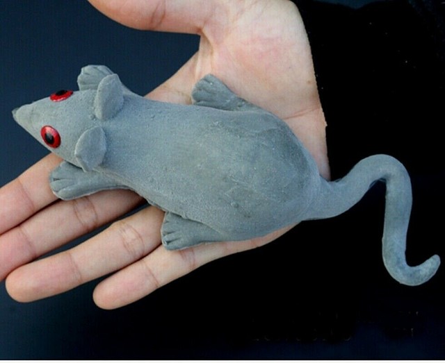 realistic rat rubber prank toys reptile fake animal cat kids garden