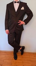 Wilvorst Hochzeitsanzug Slim Line 3-teilig Anzug Smoking Suit Gr. 54 Braun
