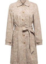Original East Floral Print Cotton Macintosh Sample New Size12 Beige Stone Colour