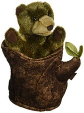 Folkmanis Bear in Tree Stump Hand Puppet