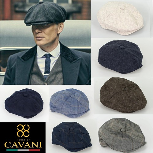 Mens Peaky Blinders Herringbone Tweed 