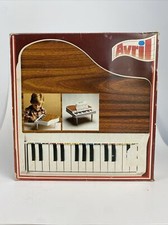 Vtg 70s Avril Botempi Italy Toy mini Organ Piano kids giocattolo w Original Box