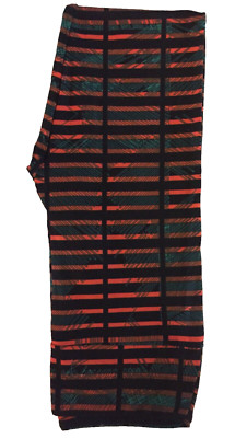 NWT LuLaRoe OS Orange Black & Green Geometric Print Leggings