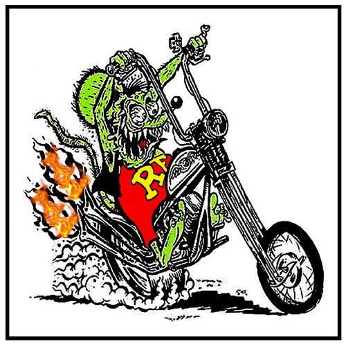 2-PACK RAT FINK ED ROTH RAT ROD HOT ROD MOTORCYCLE STICKER VINTAGE ...
