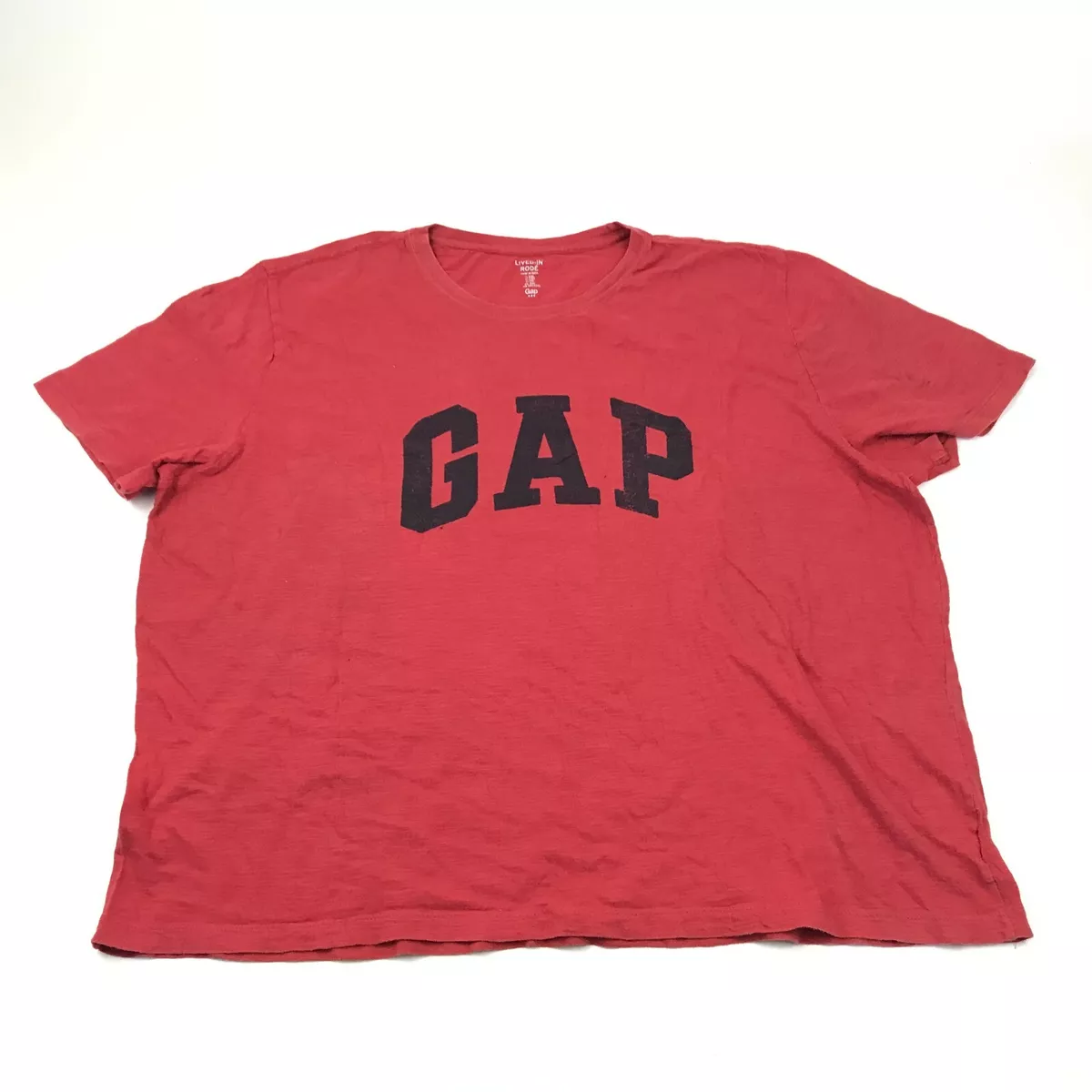 Gap Shirt 2XL XXL Red Blue Tee Short Knit Top Adult Men Graphic | eBay