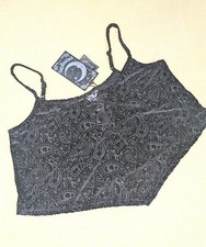 Killstar Velvet Paisley Top. Lace Up Tank. New Size XL Gothic Witch Desert Goth