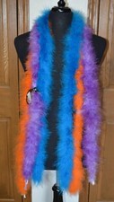 Feather Marabou Boa by ZUCKER Feathers (3) Orange Purple Blue