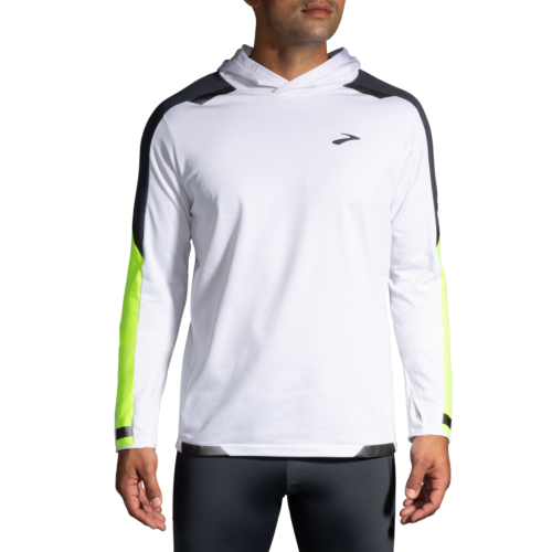 Sweat à capuche thermique visible Brooks Run vêtements de course pour hommes neufs - Photo 1 sur 2