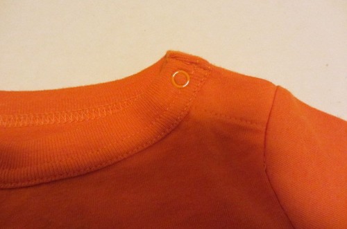 CIRCO 3 MOS ORANGE / WHITE DOUBLE SLEEVE PROPERTY OF MOM BODYSUIT NWT NEW - Picture 4 of 9