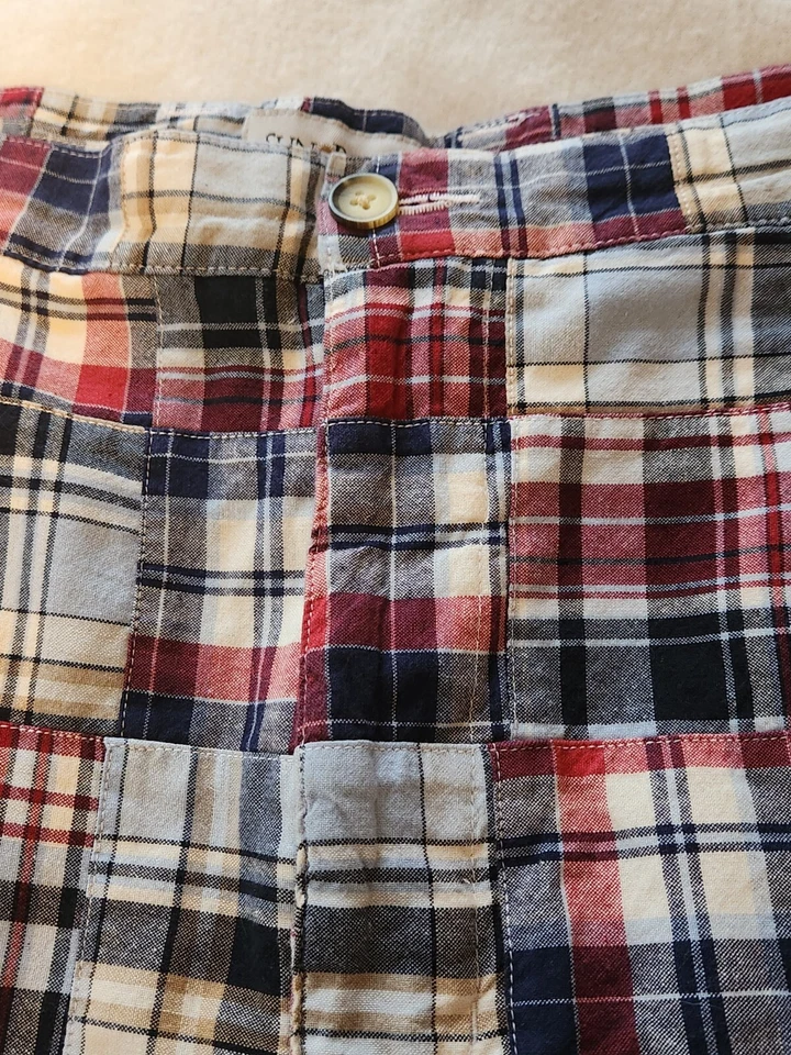 Sun River Cotton Chino Shorts Mens Sz 40 Red/White/Blue Plaid Shorts - Image 4 of 4