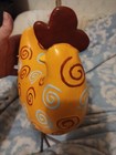Resin Wood Rooster With Swirl Design Figurine Statute 12" Tall W/Metal Feet  — photo 2