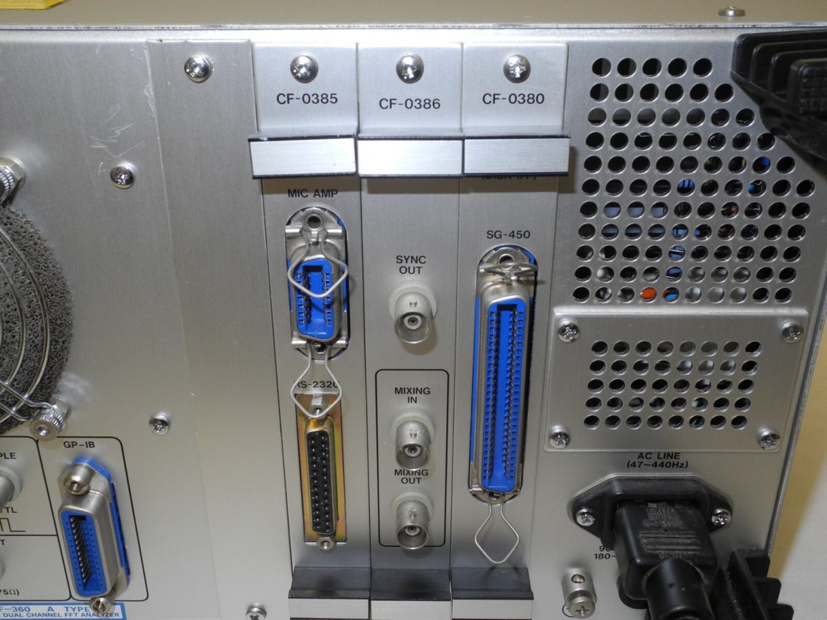 ONO SOKKI CF-360 PORTABLE DUAL CHANNEL FFT ANALYZER W/ CF ONO SOKKI CF-360 PORTABLE DUAL CHANNEL FFT ANALYZER W/ CF
