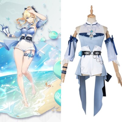 Fantasia cosplay Genshin Impact Sea Breeze dente-de-leão jeans