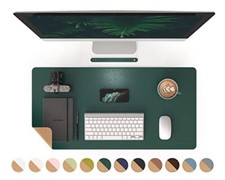 Dual-Sided Desk Pad Natural Cork  PU Leather Large Mouse mats for Office and...