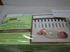 New Simply Baby by NoJo Secure-Me Crib Liner Four-Piece Design  Ivory NIP