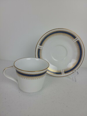 Vintage Noritake BLUE DAWN Porcelain Cup and Saucer EUC No Chips or Cracks Japan