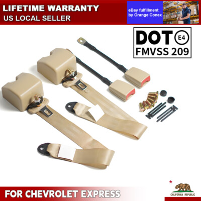 3 Point Safety Adjustable Seat Belt Straps Vehicle Belt for Chevrolet Express